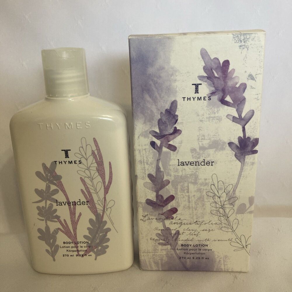 Thymes Lavender Body Lotion 9.25 fl oz New in Box